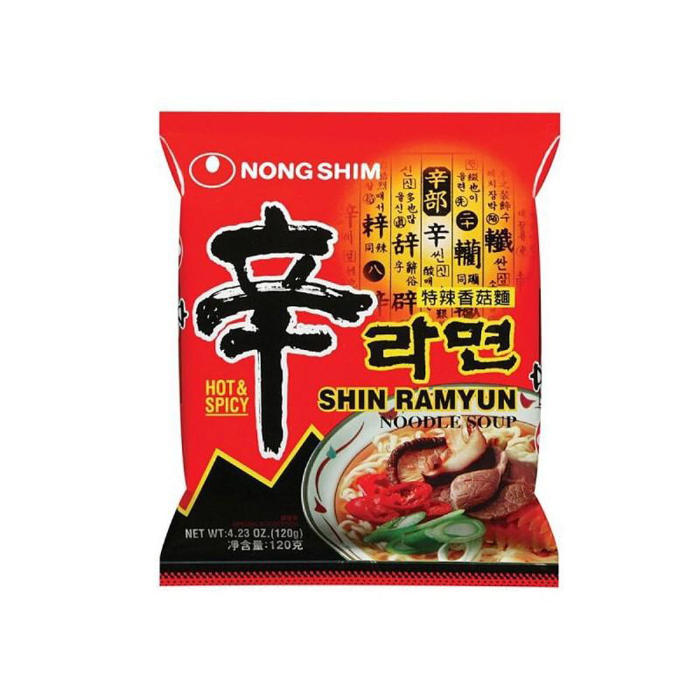 Pikanuudelit, tuliset ja mausteiset  120g | 农心 辛拉面 120g