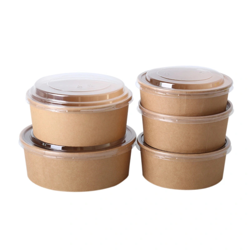 750ml--150mm Paper Salad Bowl (transparent lid) 300sets/CTN | 750ml 纸质 沙拉外卖碗 (透明盖) 300套/箱