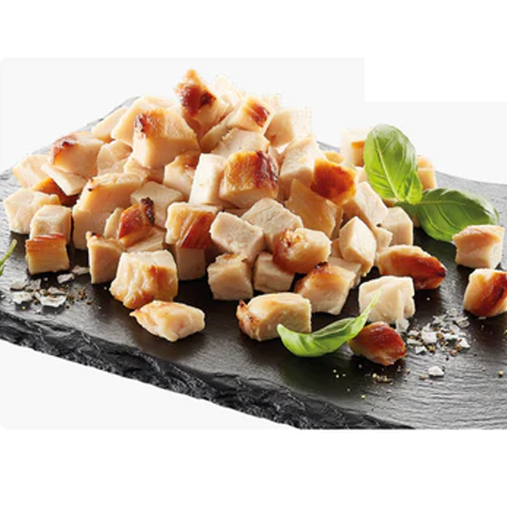 Frozen roasted chicken dices 12mm 2.5kg*4 / CTN | 冰冻烤鸡丁 10kg/箱