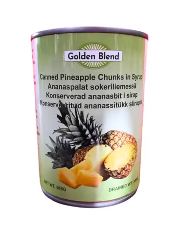 Golden Blend 糖水菠萝块罐头（手工切块）565g | Golden Blend Canned Pineapple chunk in syrup (hand cut) 565g