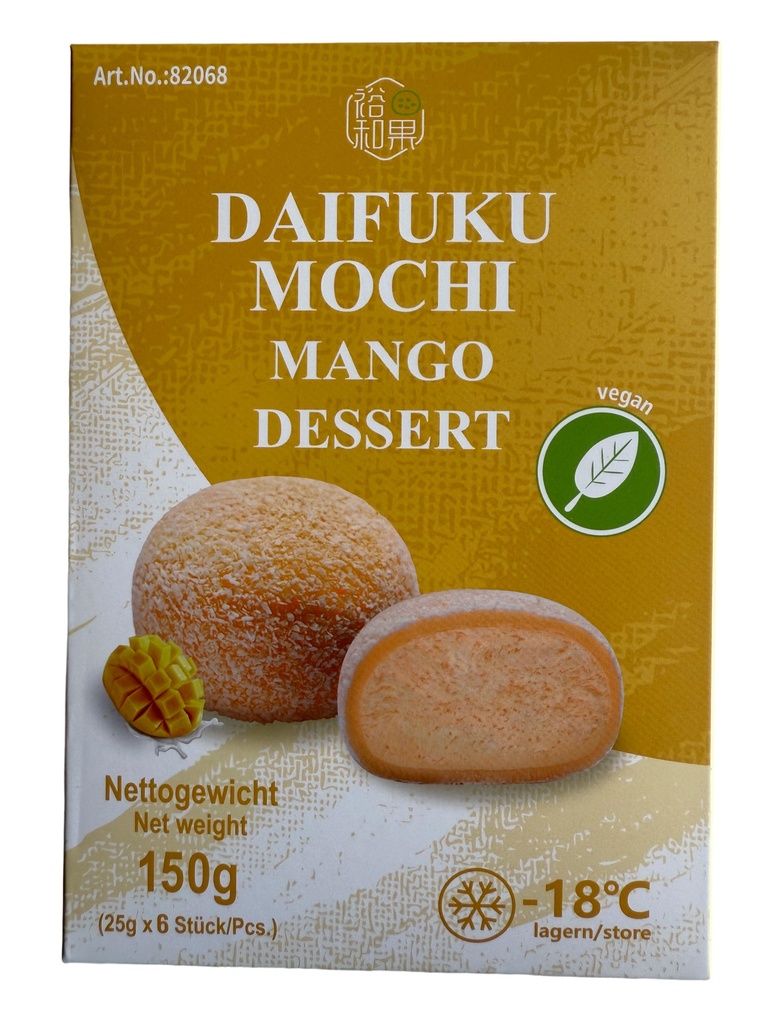 Daifuku Frozen Lactose-free Mochi Mango 150g | 大福 冷冻无乳糖芒果味麻糬 150g
