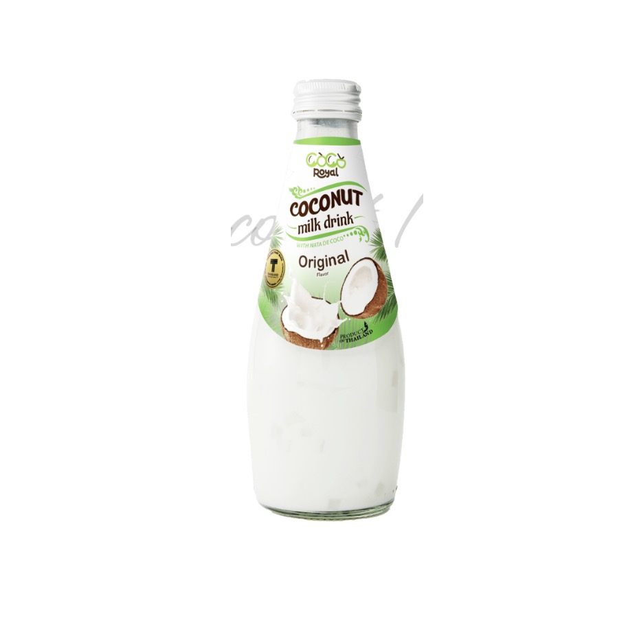 ROYAL PLUS Coconut Milk With Nata de Coco Original Flavor Bottle 290ml | ROYAL PLUS 椰奶椰果饮料 290ml