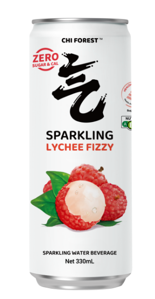Spartao Only Chi Forest Sparkling Water Lychee Flavour 330ml | 元气森林 0卡0脂 荔枝味 苏打水 330ml 罐装