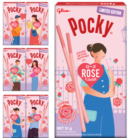 GLICO Pocky Chocolate Rose Flavor 31g | 格力高 Pocky 玫瑰味 31g