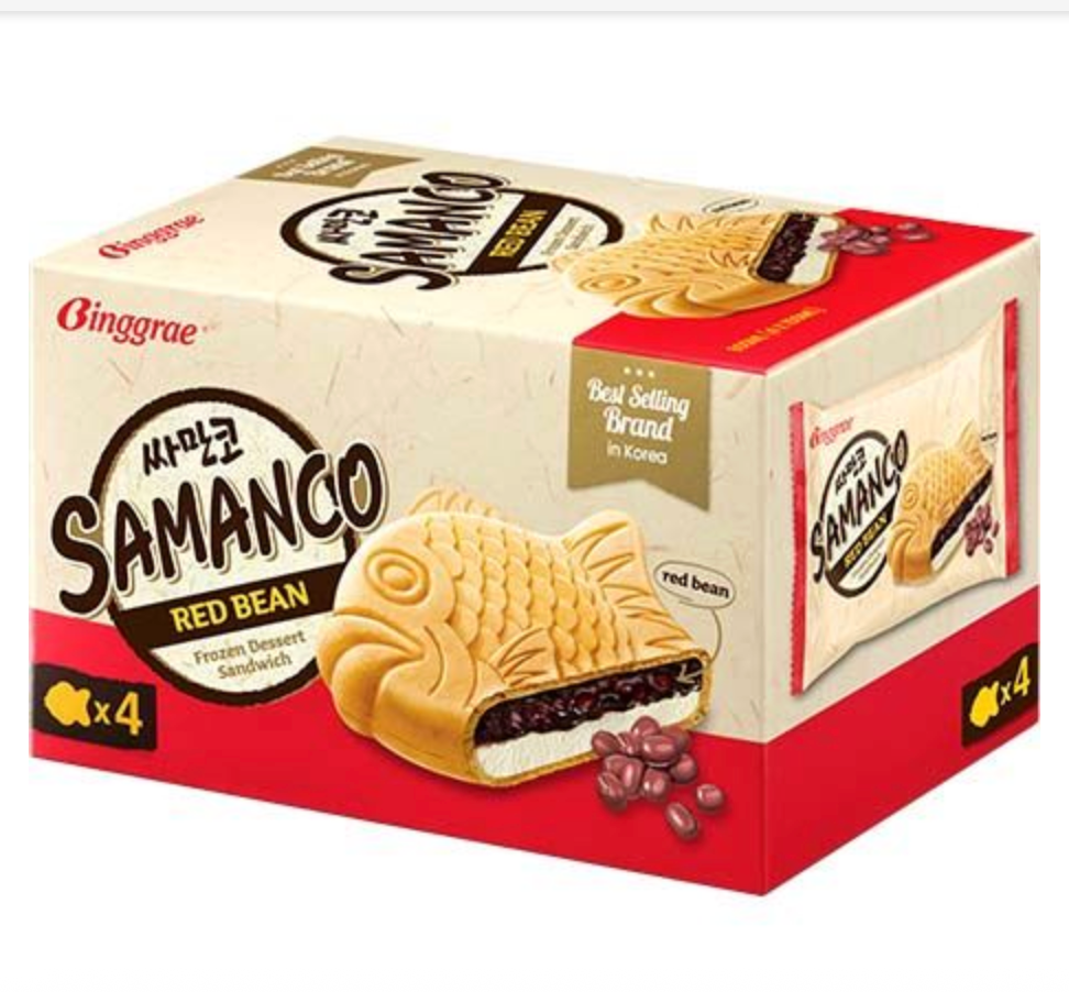 BINGGRAE Ice Cream Sandwich Samanco 96.7g | 宾格瑞 鲷鱼烧冰淇淋三明治 96.7 g