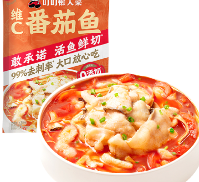 DINGDING FRESH Frozen Tomato Fish 430g | 叮叮懒人菜 冷冻 维C番茄鱼 430g