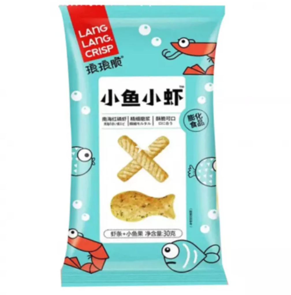 LL Crispy Shrimp Sticks & Fish Crackers 70g | 琅琅脆 虾条&鱼果 70g