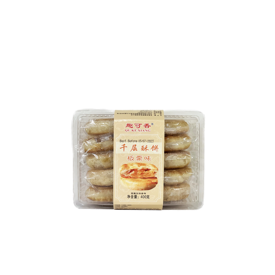 QKX 红豆千层酥 400g | QKX Puff Pastry Red Bean Flavor 400g