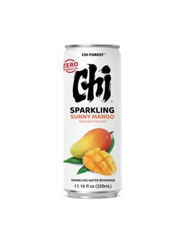 Chi Forest Sparkling Water Mango Flavor TIN 330 ml | 元气森林 0卡0脂 芒果味 苏打水 330 ml 罐装