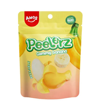 Amos 剥皮软糖 香蕉味 65g | Amos Peelerz Gummy Banana Flavor 65g