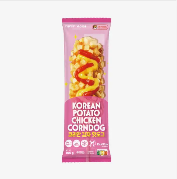 RENGI STREETFOOD Korean Potato Chicken Corndog 100g | RENGI STREETFOOD 韩式土豆鸡肉热狗棒 100g
