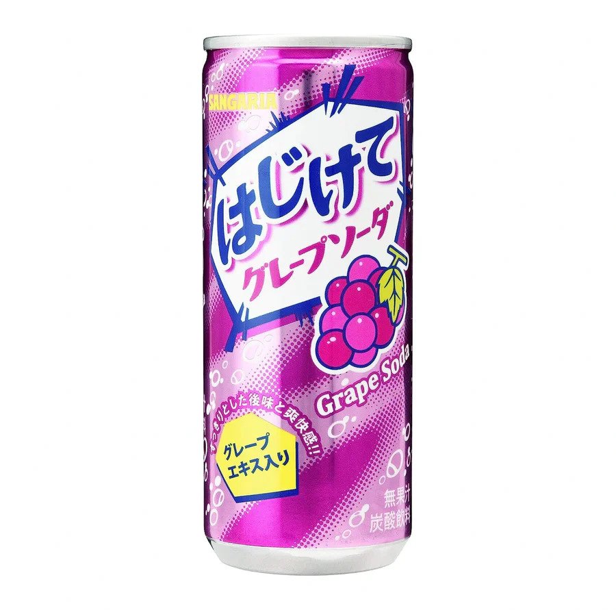 Sangaria 苏打汽水 葡萄味 250ml | JP Sangaria Soda Drink Grape Flavor 250ml 