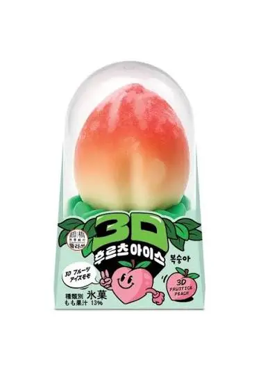 鼎丰 3D立体冰淇淋 桃子味 75g | DingFeng 3D Ice Cream Peach Flavor 75g