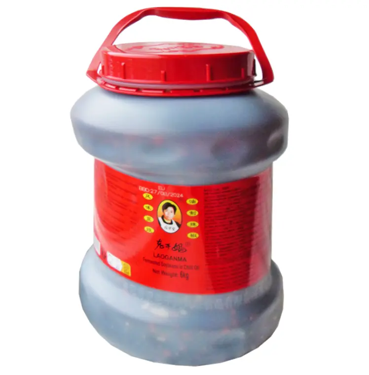 LGM Preserved Black Bean In Chili Oil 6kg | 老干妈 风味豆豉油制辣椒 6kg