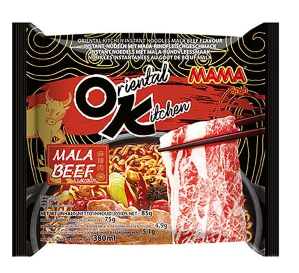Mama OK Instant Noodles Mala Beef Flavor 85g | MAMA 方便面 麻辣牛肉味 85g